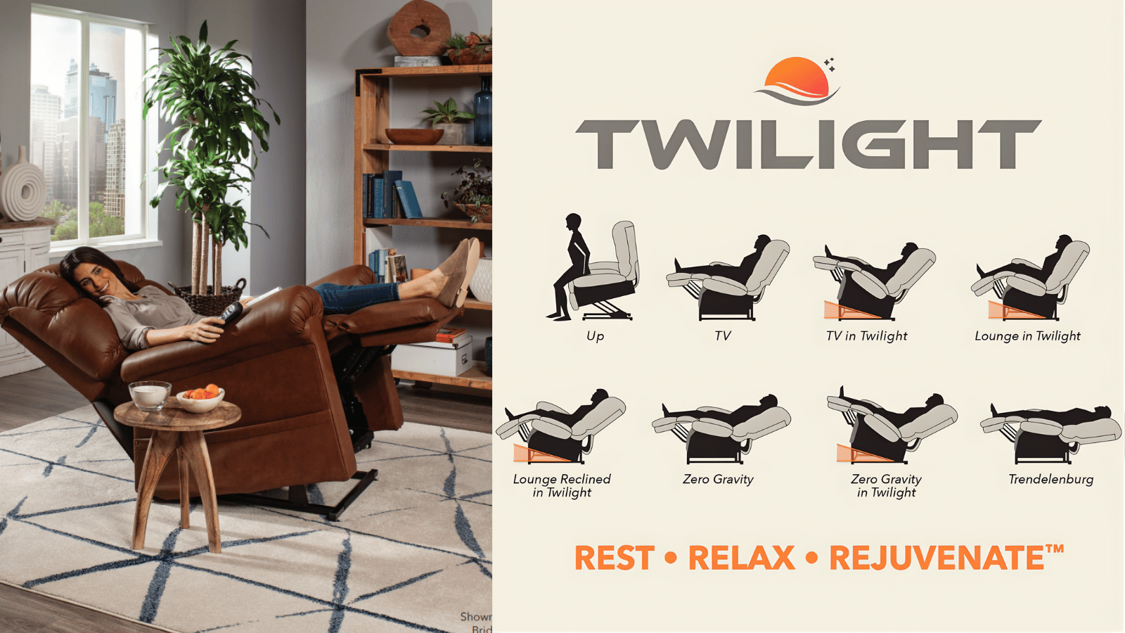 Golden Technologies Twilight Tilt Lift Chair Recliner Feature