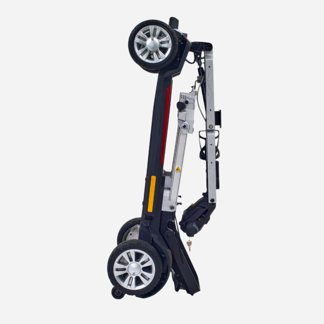 The Golden Tech Buzz Around carry on easy to stand up and transport.