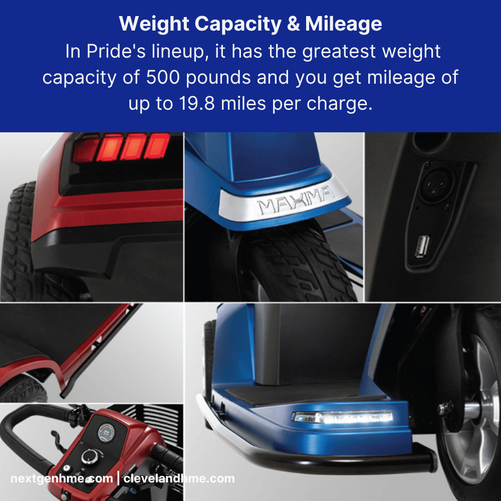 Pride Maxima 3 Wheel Power Scooter