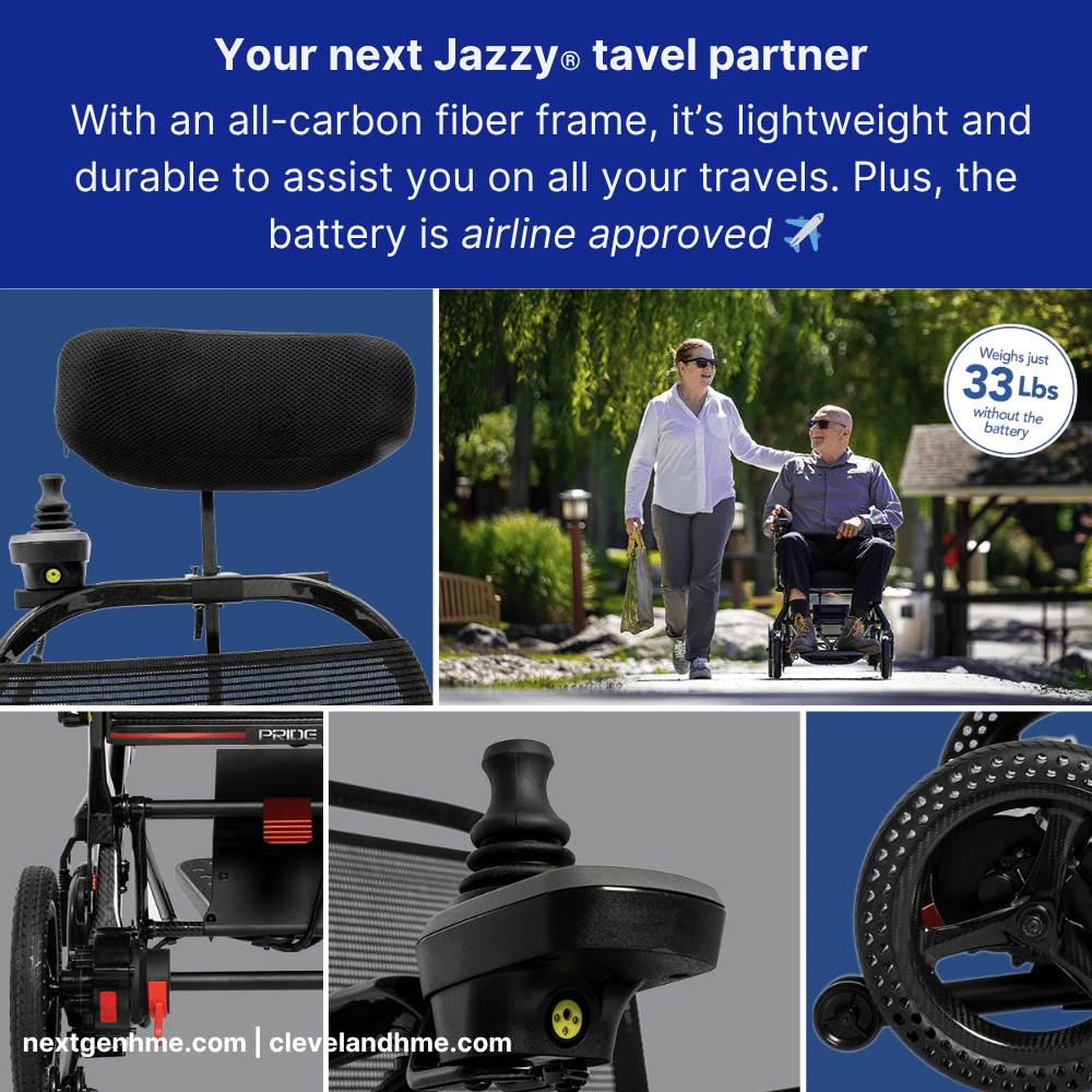 Pride Jazzy Ultra Light Carbon Fiber Portable Power Wheelchair