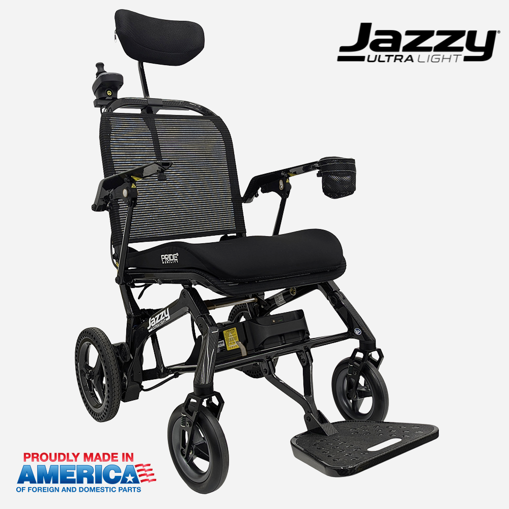 Pride Jazzy Ultra Light Carbon Fiber Portable Power Wheelchair