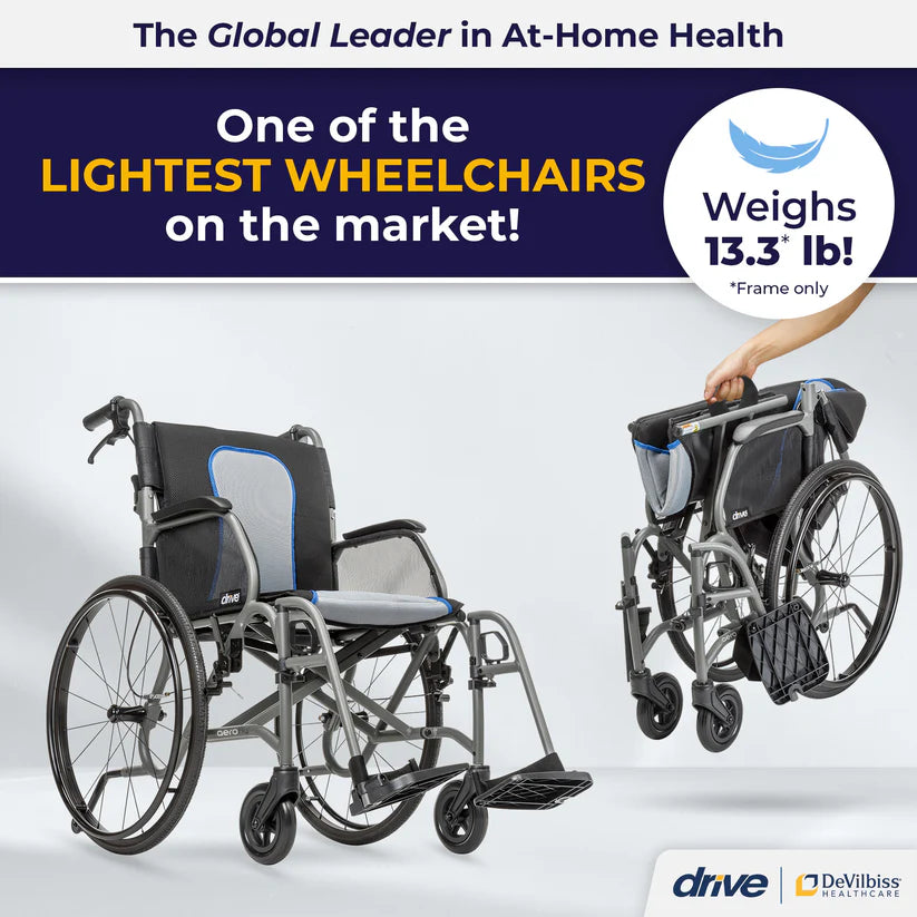 Drive Meical AeroFly™ Ultra-Lite Wheelchair, 13.3 lbs