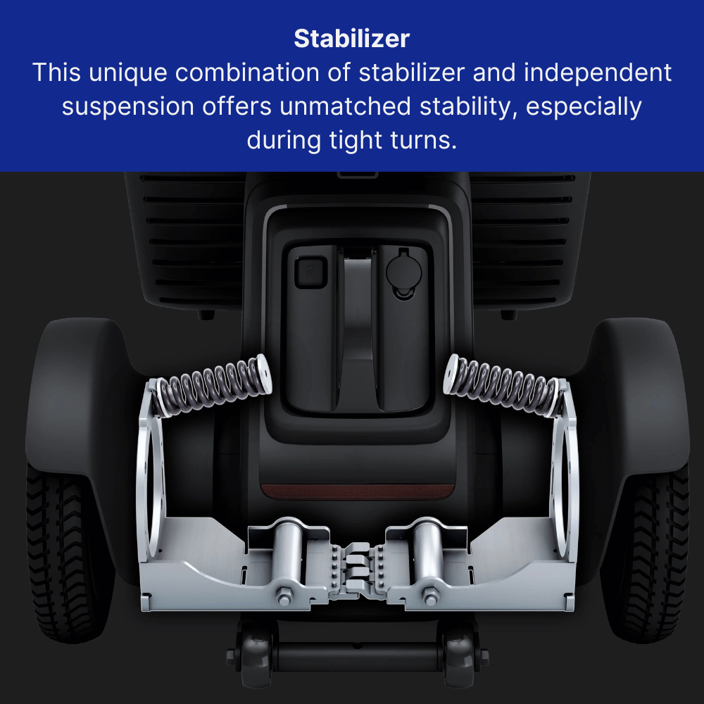 WHILL Model Ri 4-Wheel Portable Power Scooter with Suspension