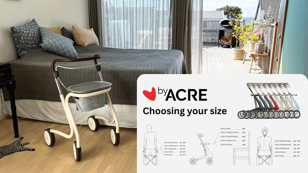 byAcre Carbon Fiber Rollator Size Guide