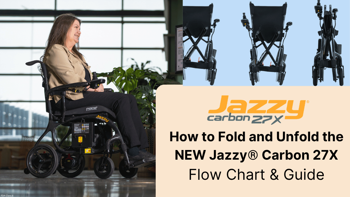 How to Unfold and Fold the NEW!  Jazzy® Carbon 27X by Pride Mobility