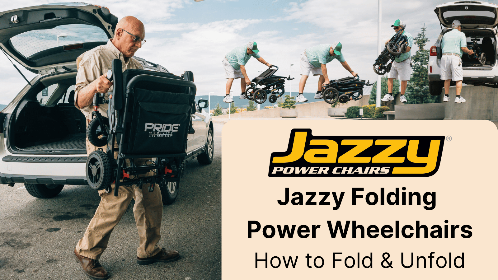 How to fold and unfold  Jazzy® Folding Power Wheelchairs ( Jazzy®Carbon, 27, 27x, Carbon HD and  Jazzy®Ultral Light)