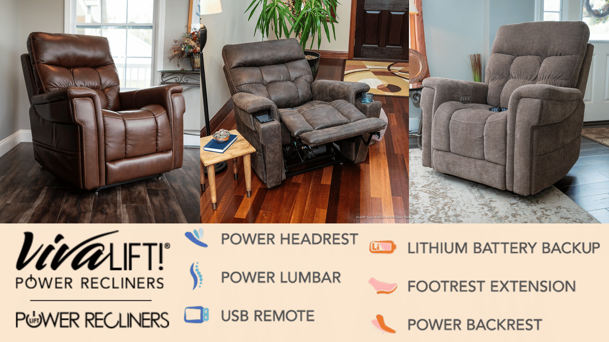 Vivalift! Infinite Positioning Lift Recliners