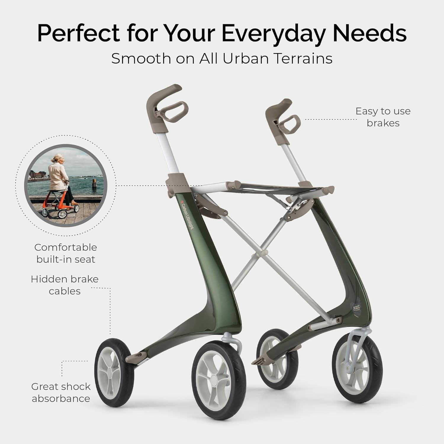 ByAcre Carbon Ultralight Rollator | Lightest rollator in the world
