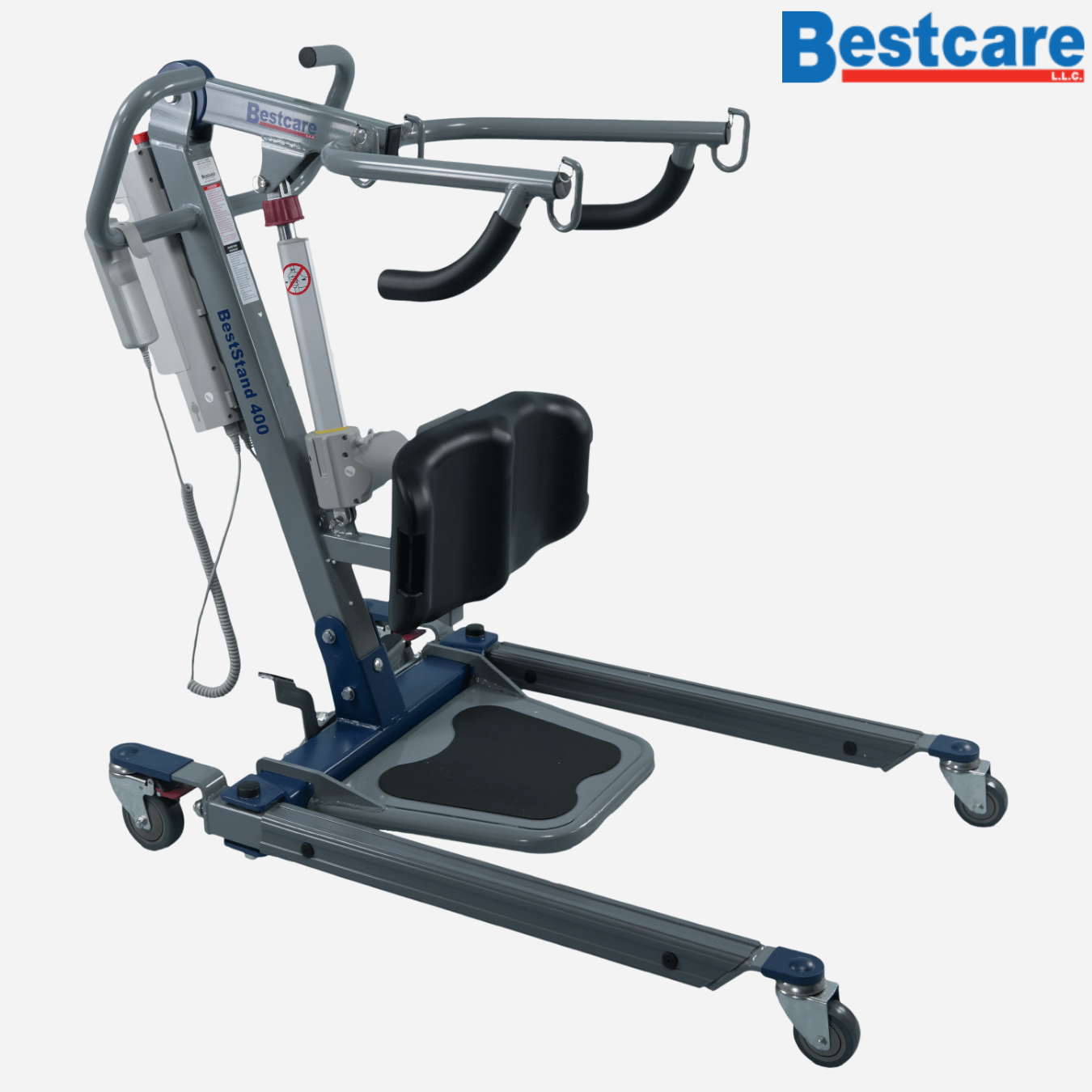 BestStand™ SA400HE Sit to Stand Patient Lift, 400 lbs Cap, Lift Range: 33” to 68”, 4.5" Lift Base