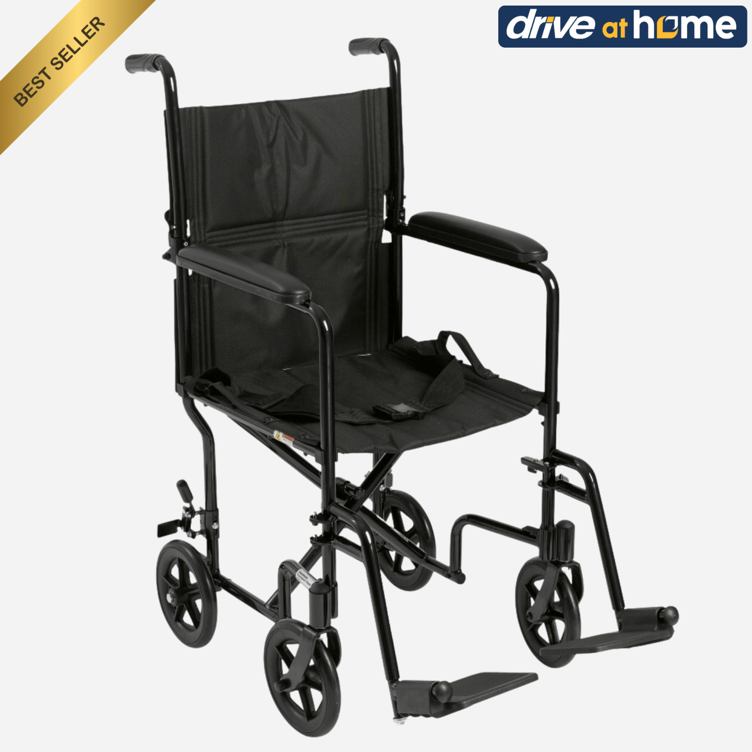 Drive Medical Aluminum Transport Chair, 19lb. Frame, 17" or 19" Seat