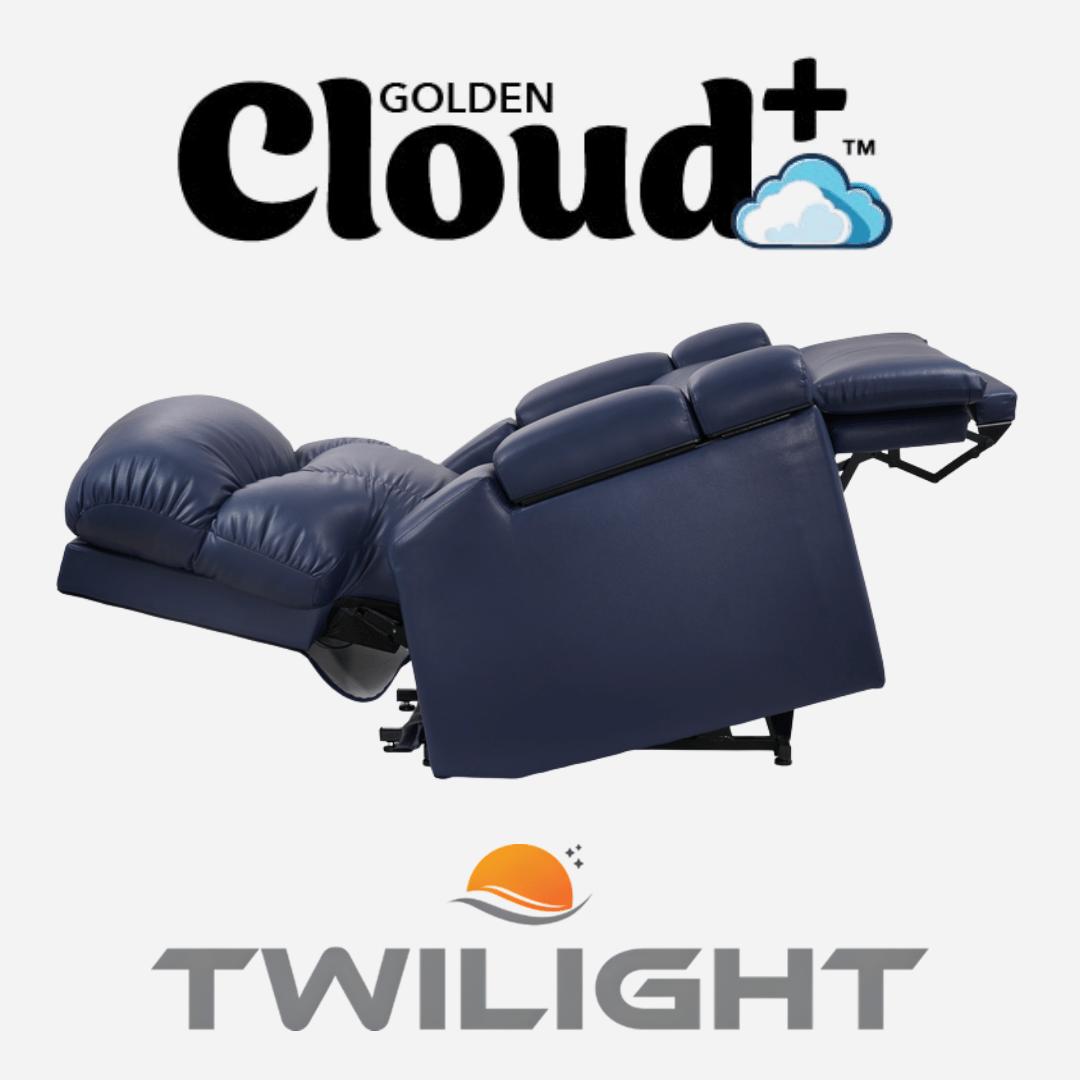 NEW! Golden Tech Cloud+ Lift Recliner with Twilight Tilt & optional Nirvana Massage & Heatwave (PR525)