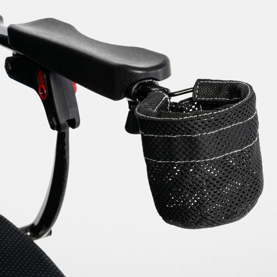 Jazzy Carbon Mesh Cup Holder, Fits Jazzy® Carbon Line (JC, 27, 27X, JC HD), Jazzy® Ultra Light, easy screw on either side (ACC2304855)