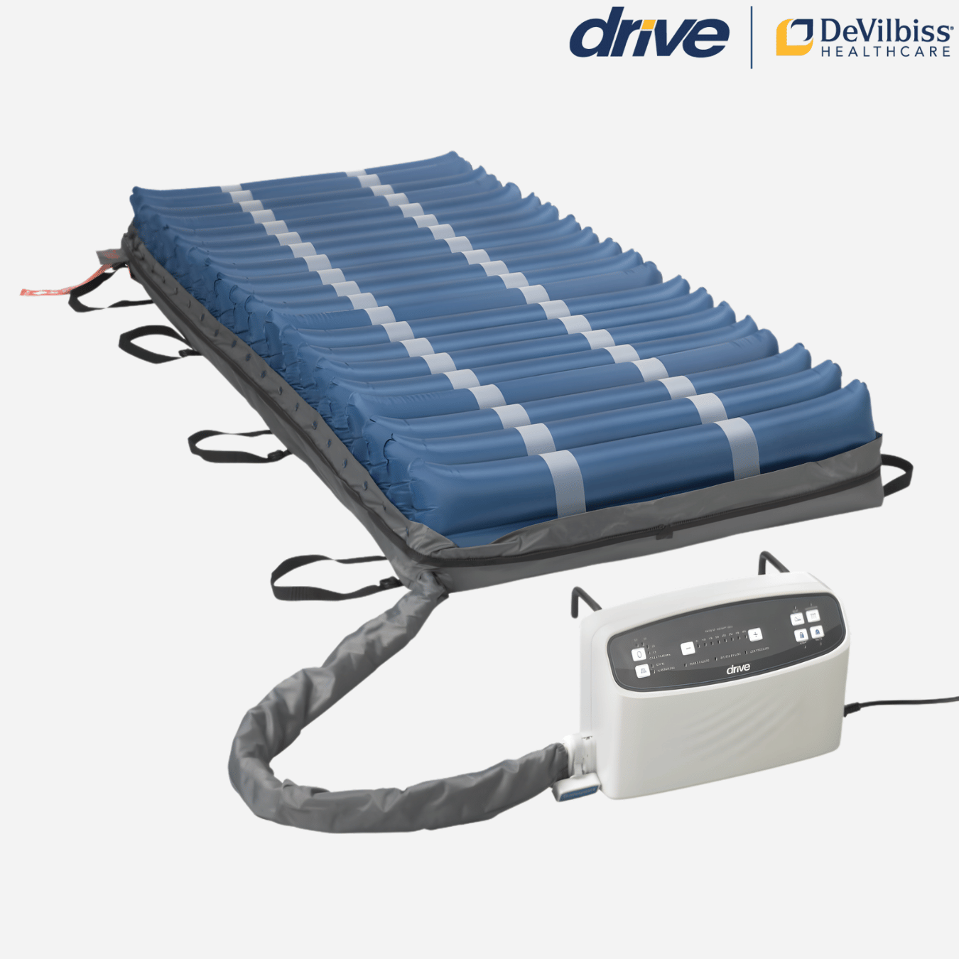 Drive Medical Med-Aire Plus 8" Alternating Pressure (APM) and Low Air Loss Mattress System