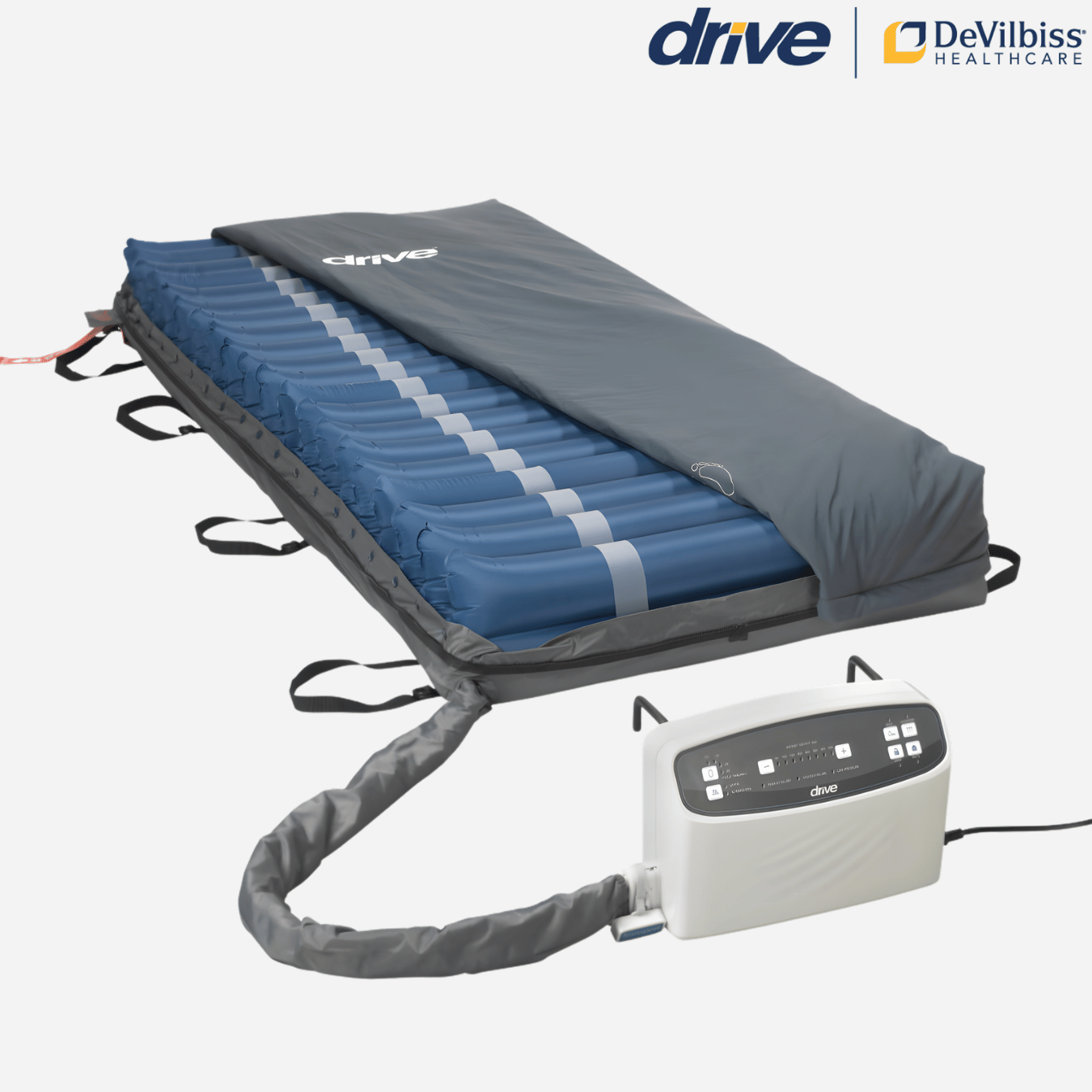 Drive Medical Med-Aire Plus 8" Alternating Pressure (APM) and Low Air Loss Mattress System
