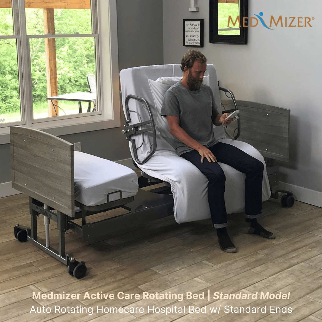 Med-Mizer ActiveCare™ SafeTurn Rotating Homecare Hospital Bed, Standard Version (Best Seller!)