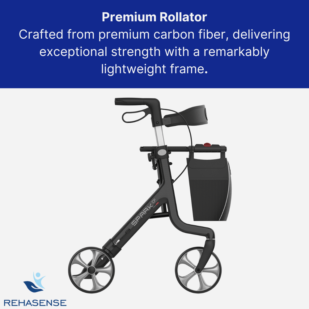 Rehasense Spark CF Premium Carbon Ultralight Rollator - NextGen HME