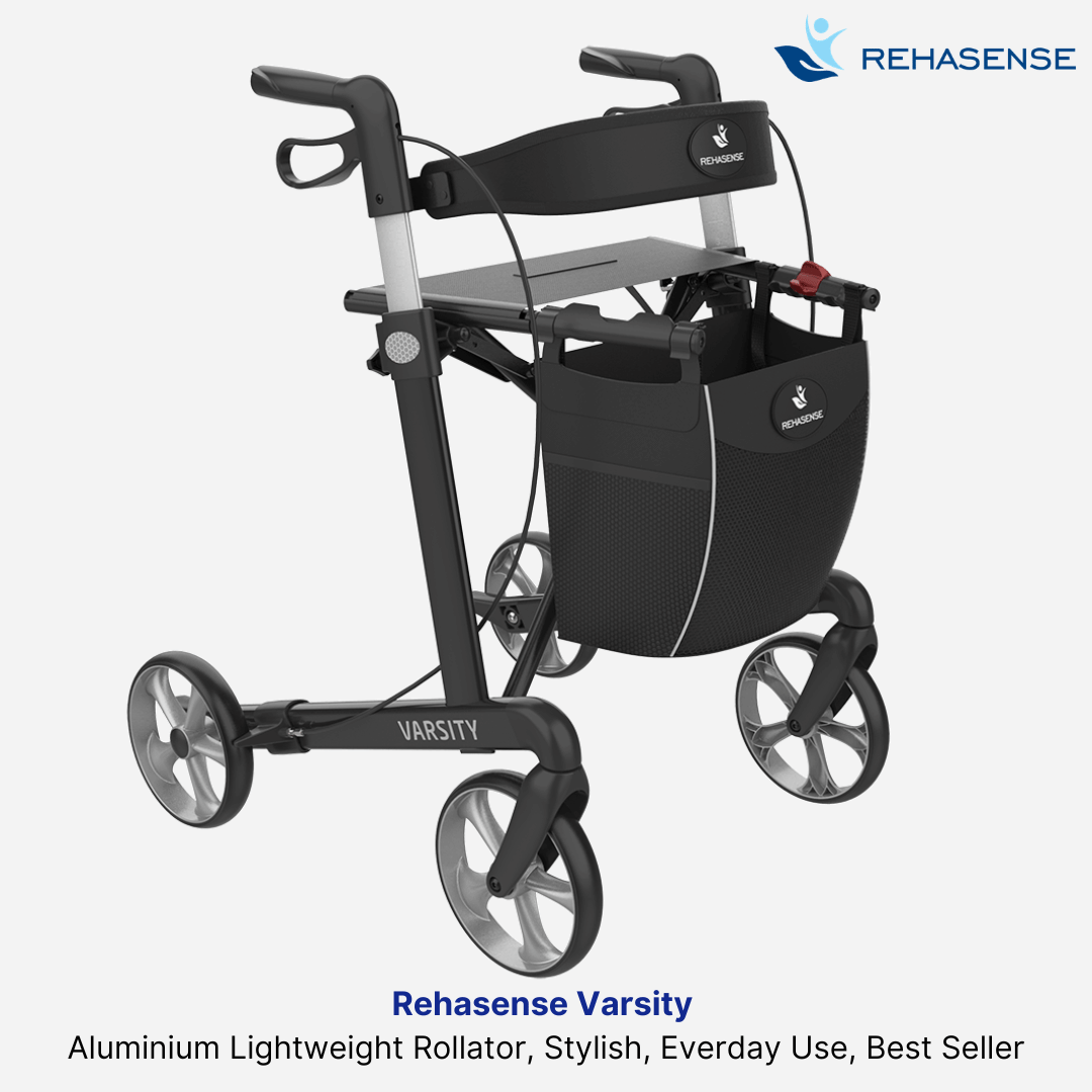 Rehasense Varsity Aluminium Everyday Use Rollator, Danish Design, Best Seller