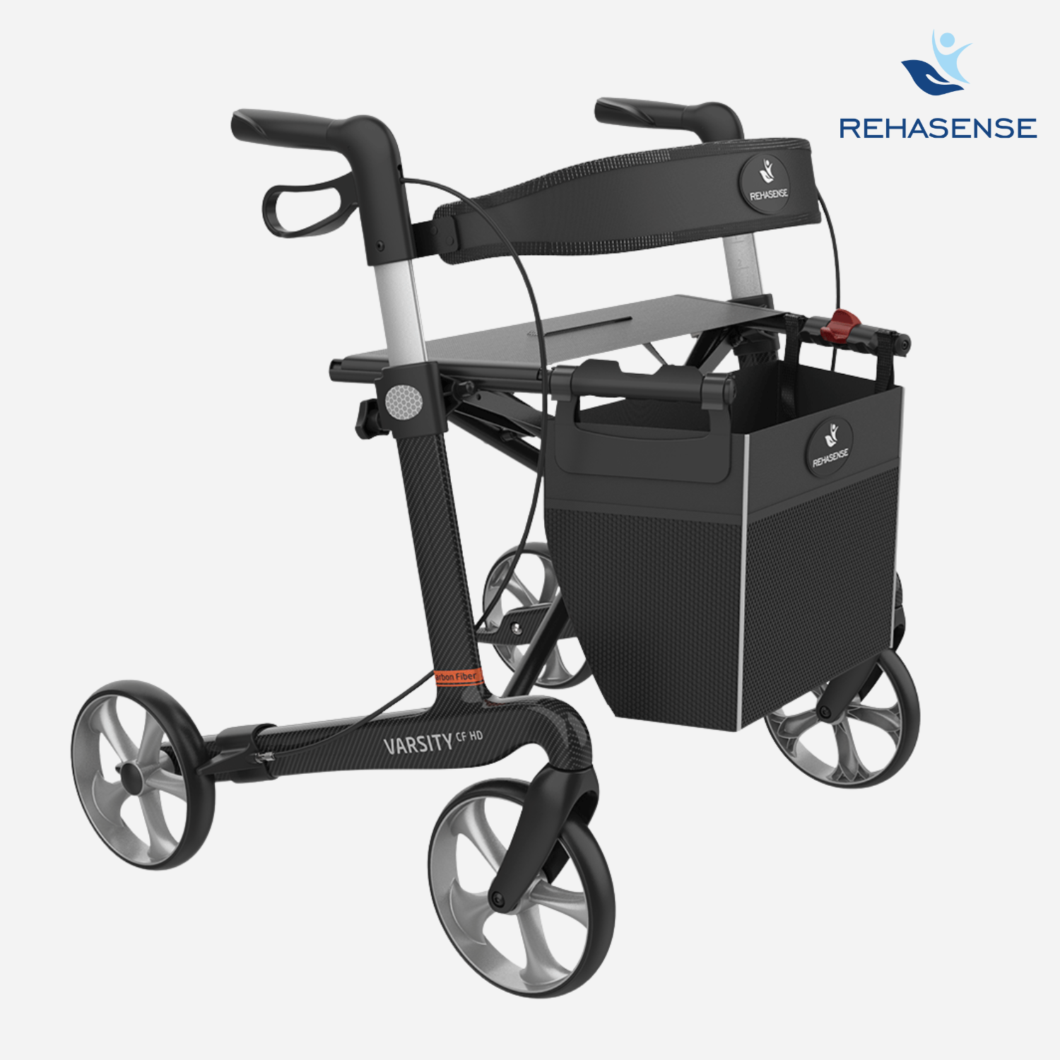 Rehasense Varsity Carbon Fiber Heavy Duty Premium Rollator - NextGen HME