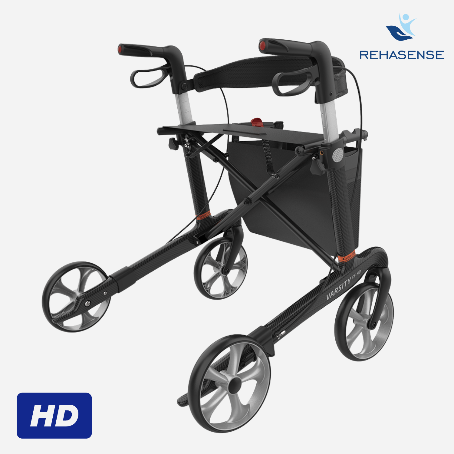 Rehasense Varsity Carbon Fiber Heavy Duty Premium Rollator - NextGen HME