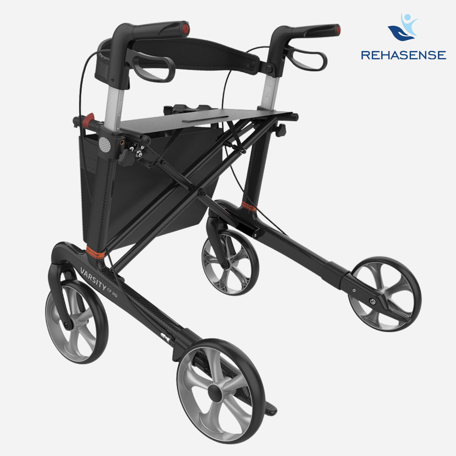 Rehasense Varsity Carbon Fiber Heavy Duty Premium Rollator - NextGen HME