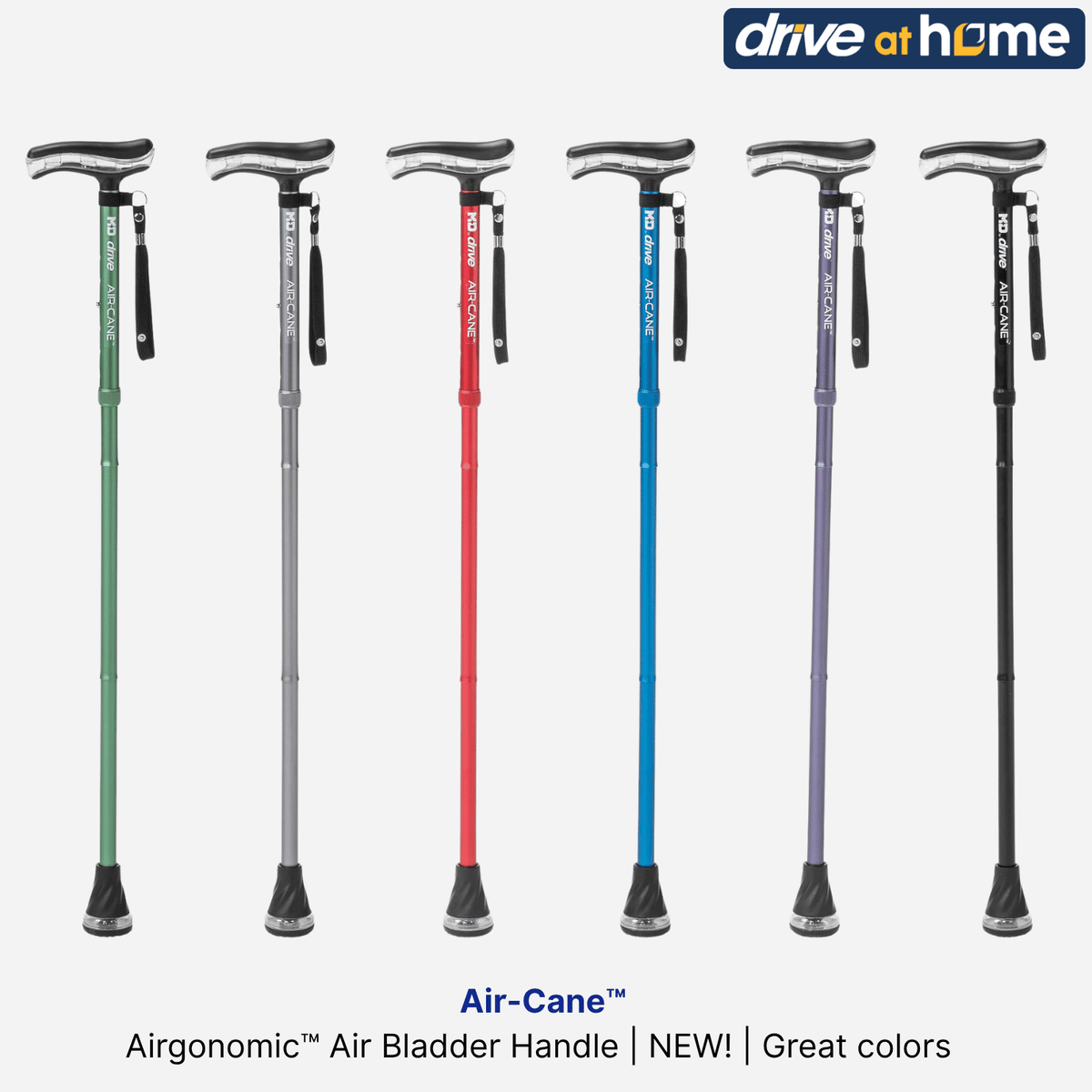 Sample Cane Air NEW! Drive Medical Air-Cane™ w/ Airgonomic™ Handle and Flex Grip™ Air