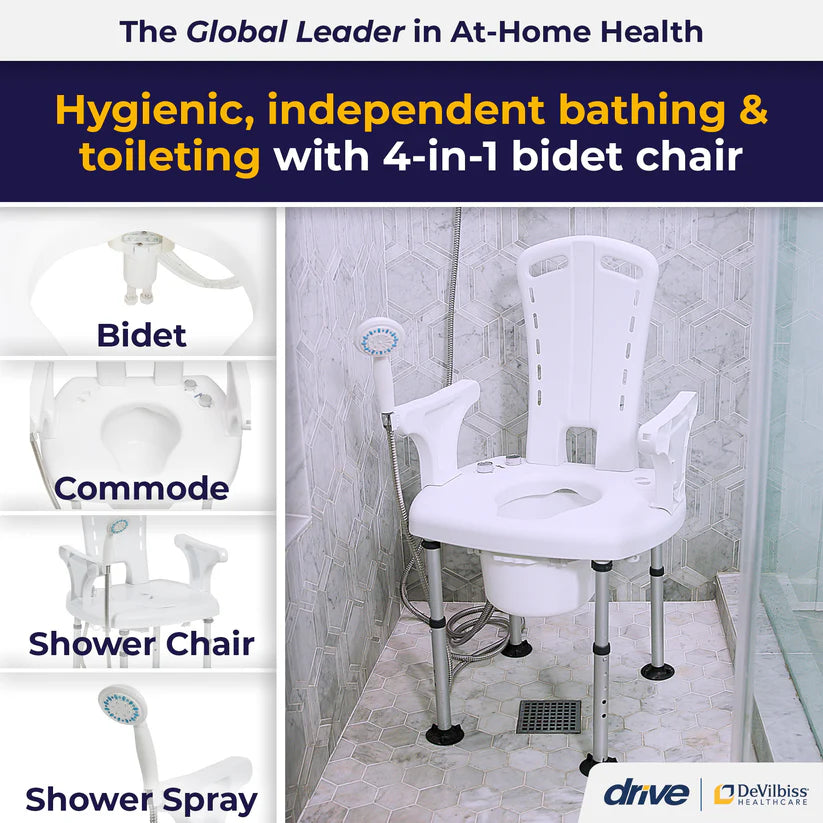 Independent Bathing Bundle: PreserveTech™ Aquachair Bathing System with Bidet + PreserveTech AquaChair Transfer Accessory with Curtain Guard Protection