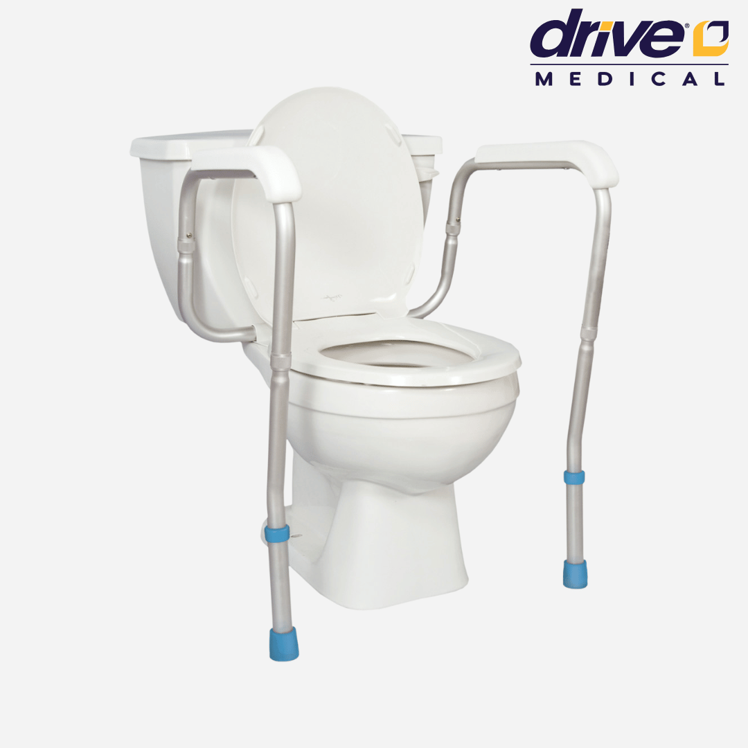 AquaSense Adjustable Toilet Safety Rails, to Floor