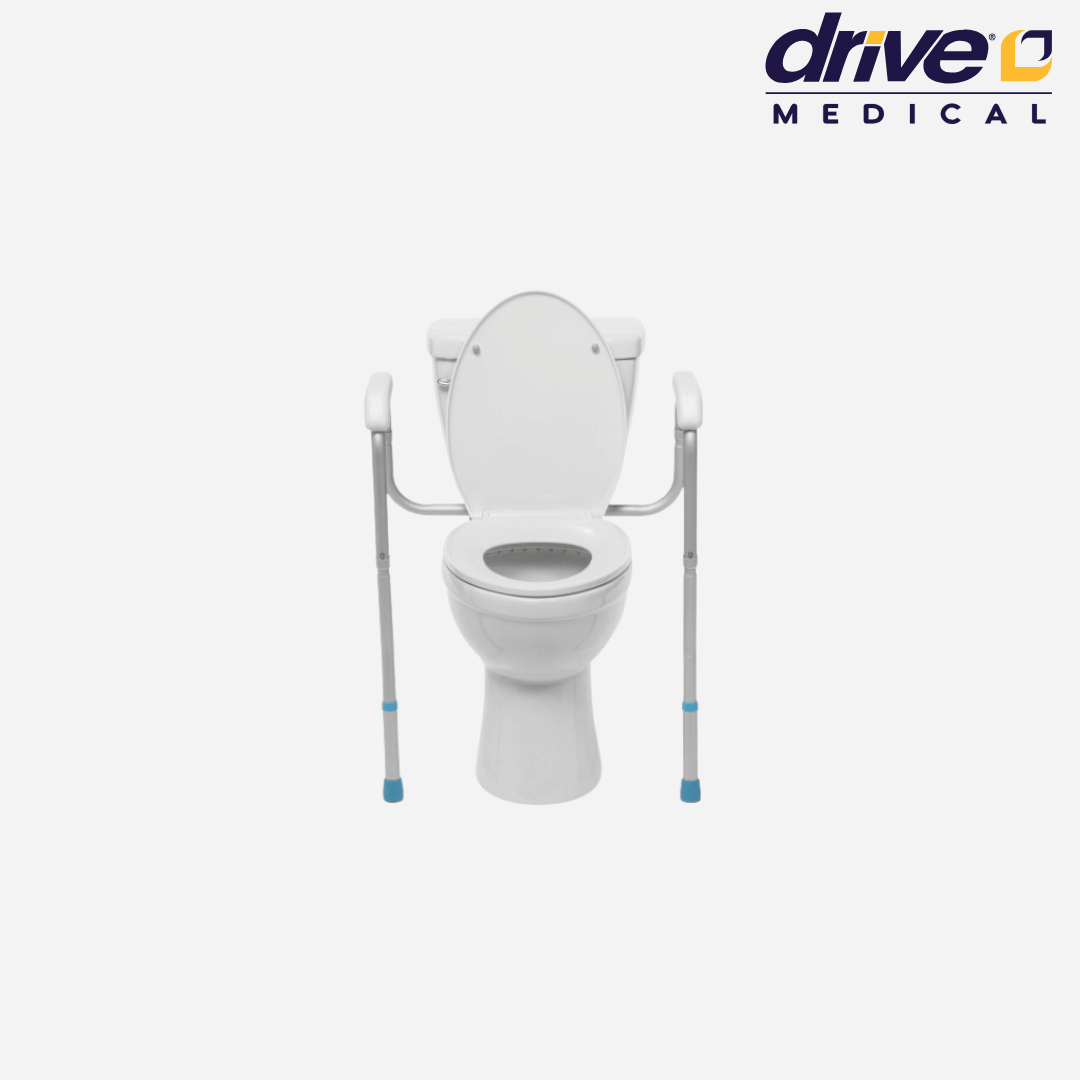 AquaSense Adjustable Toilet Safety Rails, to Floor