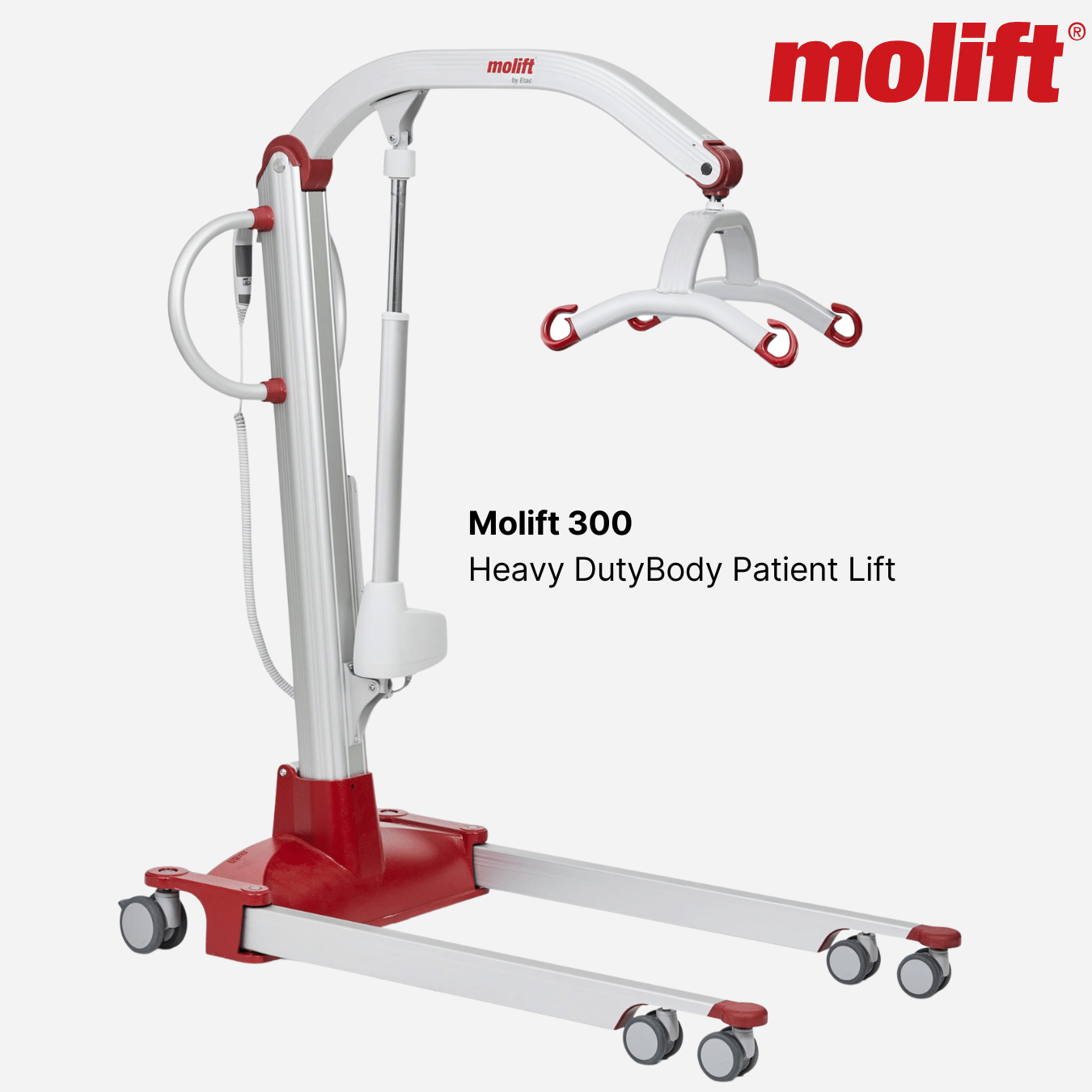 Molift Mover 300 Bariatric Power Patient Lift, 660 lbs. Cap, Premium Bariatric Portable Power Transfer Aid