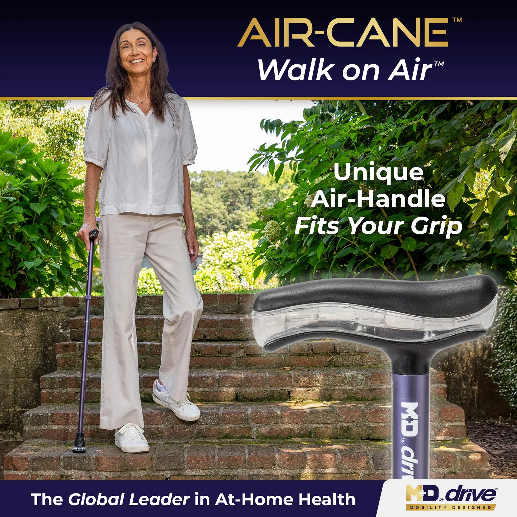 NEW! Drive Medical Air-Cane™ w/ Airgonomic™ Handle and Flex Grip™ Air Tip