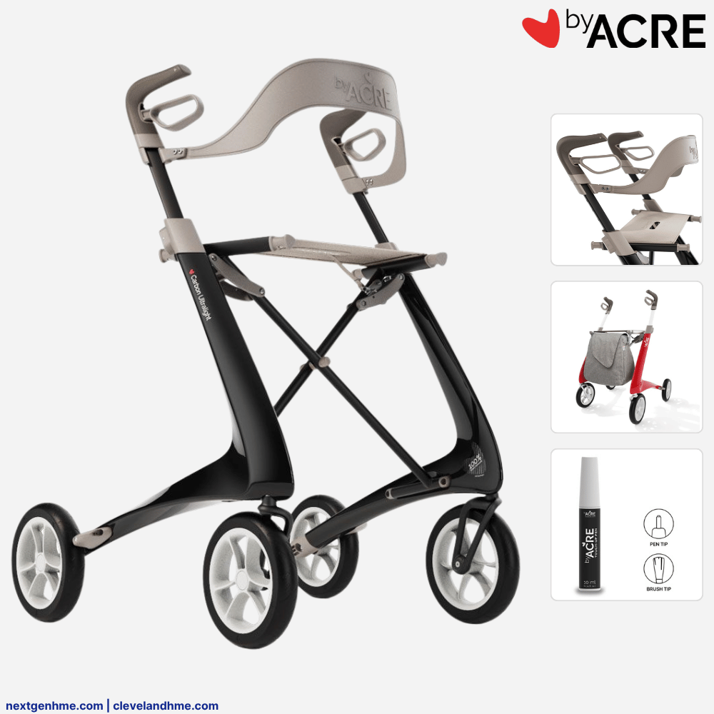 ByAcre Carbon Ultralight Rollator Bundle