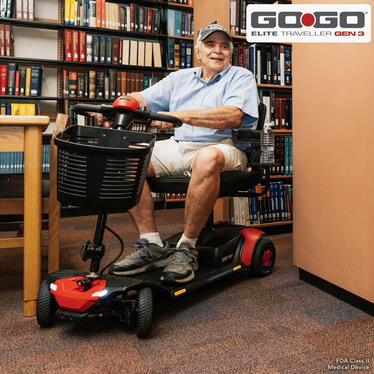 NEW! Go Go Elite Traveller® Gen 3 Power Scooter w/ NEW! deck design, 330 lbs Cap, 39" Turn Radius, 4.2 MPH, Up to 14 mile range