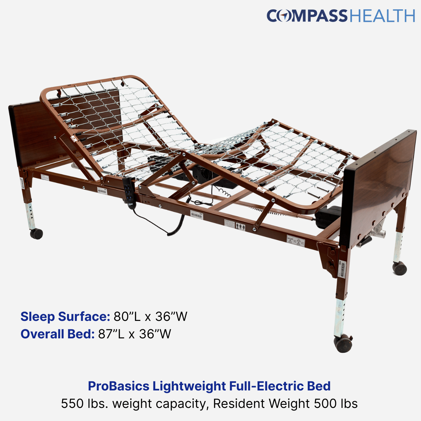ProBasics Lightweight Full-Electric Homecare Bed